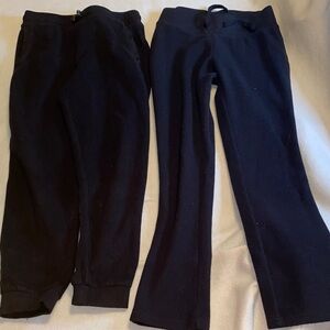 2 pairs Kids Black Sweatpants & Joggers Set
